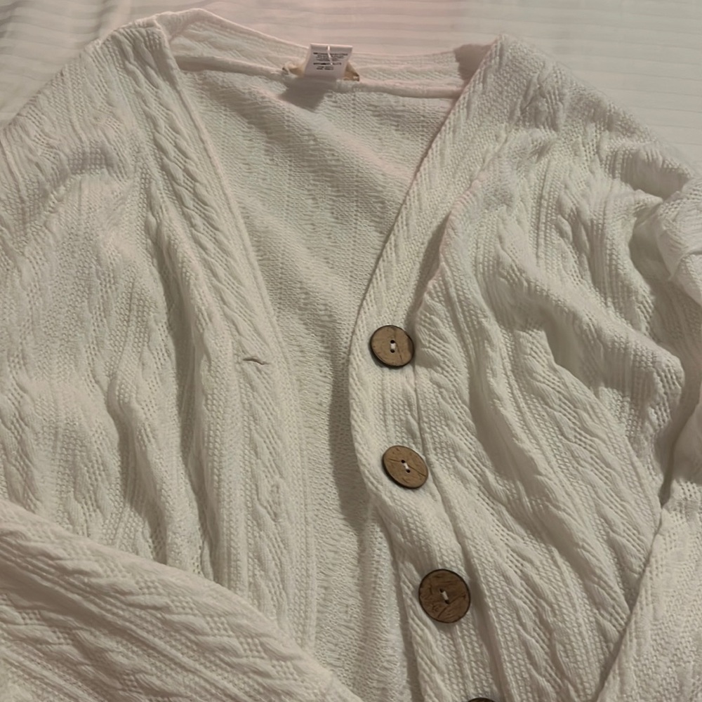 Altar’d state white cardigan